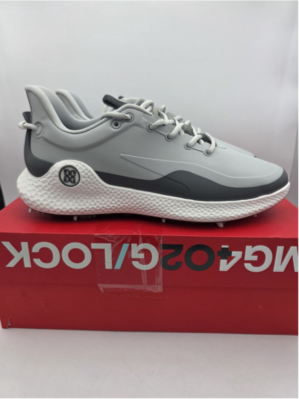 G/FORE MG4+ O2 G/LOCK GOLF SHOE SIZE 8 MENS GRAY GMF000127